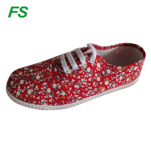 latest pvc injection canvas shoe woman